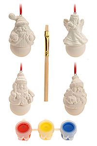 Ёлочная игрушка для раскрашивания РАЗНОЦВЕТНЫЙ ПЕРСОНАЖ, 8 см, разные модели, Koopman International