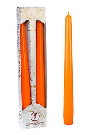 Свечи античные, оранжевые, 2.3х25 см (упаковка 2 шт.), Омский Свечной