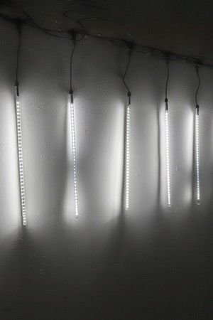 Комплект ТАЮЩИЕ СОСУЛЬКИ, 10х50см, 720 холодных белых LED ламп, 24V, 10 м, черный провод, уличная, BEAUTY LED