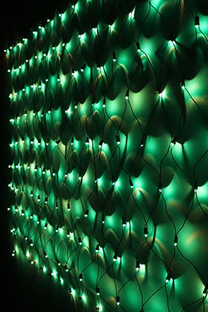 Электрогирлянда СЕТКА 160 зеленых заменяемых микроламп, 1,5х0,9 +1,5 м, контроллер, зеленый провод, MOROZCO