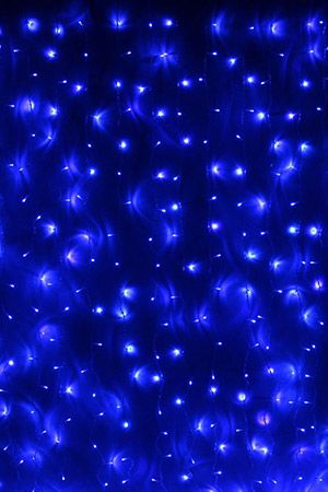 Занавес световой PLAY LIGHT, 368 синих LED ламп, 1,5х1,5 м, 220 V, прозрачный провод, коннектор, SNOWHOUSE