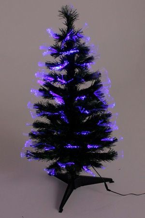 Светящаяся оптиковолоконная ёлка СИЯЮЩИЙ ВОСТОРГ с синим светодиодным свечением, 90 см, Edelman