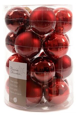 Набор стеклянных шаров Коллекция КАРМЕН, матовые, эмалевые и глянцевые, 60 мм, 20 шт., Kaemingk (Decoris)