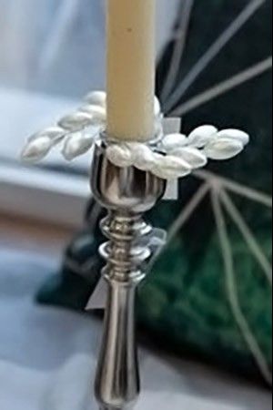Мини-венок для свечей и декорирования ЖЕМЧУЖНЫЕ ВЕТОЧКИ, 9 см, Swerox