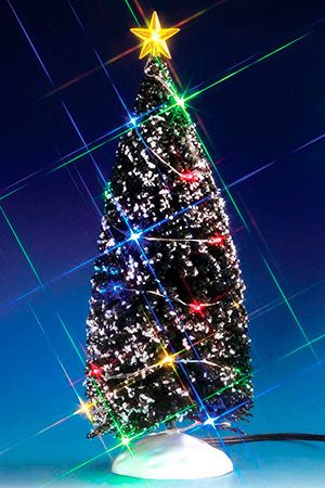 Световая фигурка 'Ёлка' с цветными огоньками, 25.5 см, батарейки, LEMAX