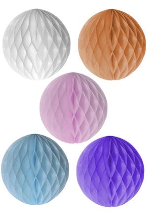 Набор подвесных бумажных шаров  СОТЫ, разные цвета, 20 см, Koopman International