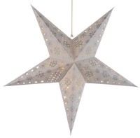 Подвесная светящаяся звезда СВЕТ РАДОСТИ, белая, 20 тёплых белых LED-огней, 60 см, батарейки, таймер, Kaemingk