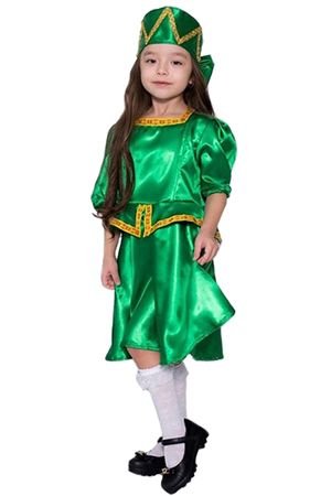 Карнавальный костюм КАДРИЛЬ, зелёный, на рост 122-134 см, 5-7 лет, Бока
