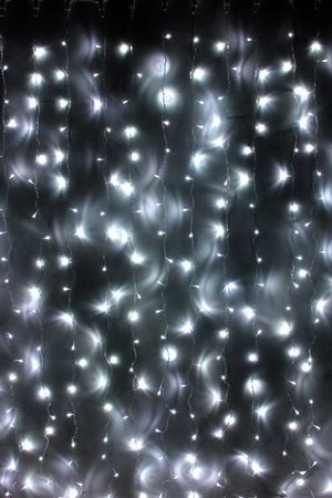 Занавес световой PLAY LIGHT, 600 холодных белых LED ламп, 2х3+1.5 м, прозрачный провод, коннектор, IP20, BEAUTY LED