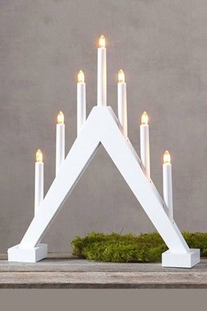 Светильник-горка рождественский TRILL (белый) на 7 свечей, 47х39 см, STAR trading