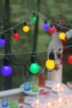 Гирлянда из лампочек PARTY BALLS с крючками, 20 ярких цветных LED ламп, 5.7+5 м, уличная, STAR trading