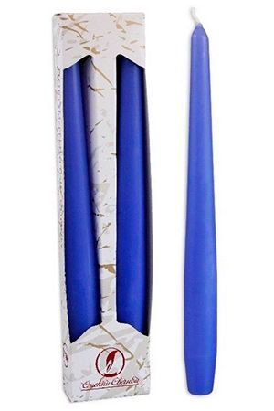 Свечи античные, голубые, 2.3х25 см (упаковка 2 шт.), Омский Свечной