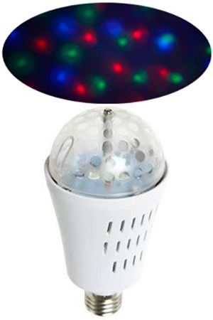 Светодинамическая лампа МАГИЯ ЦВЕТА, 4 RGB LED-огня, проекция на 144 м*2, 7.5x14.5 см, цоколь Е27, для дома, Kaemingk