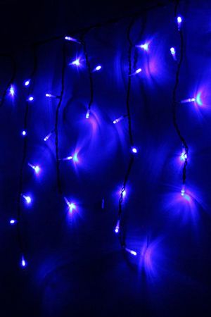 Электрогирлянда СВЕТОВАЯ БАХРОМА МЕРЦАЮЩАЯ, 150 синих LED ламп с холодным белым мерцанием, 3,1x0,5 м, коннектор, прозрачный провод, уличная, BEAUTY LED