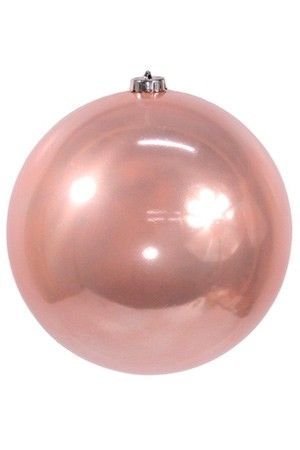 Пластиковый шар глянцевый, цвет: нежно-розовый, 140 мм, Kaemingk