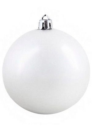 Пластиковый шар матовый, цвет: белый, 200 мм, Kaemingk
