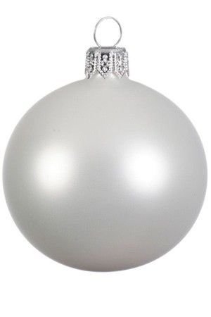Елочный шар ROYAL CLASSIC стеклянный, матовый, цвет: белый, 150 мм, Kaemingk