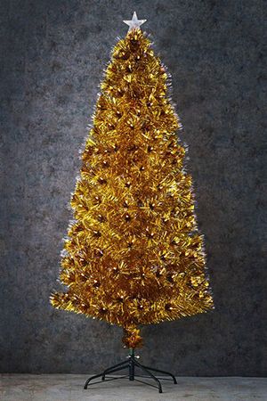 Оптоволоконная ёлка ГОЛДИ, золотая, 180 см, контроллер, Edelman
