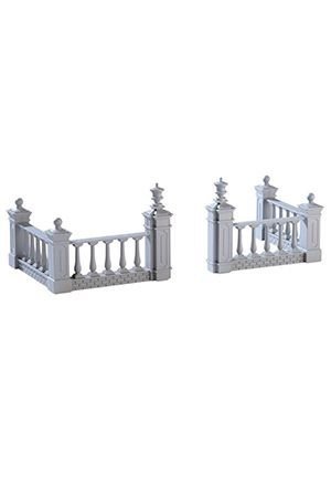 Изящная ограда для дворика, белая, 7.6х10х2 см, LEMAX