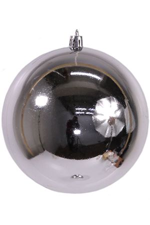 Пластиковый шар глянцевый, цвет: серебряный, 150 мм, Ели PENERI