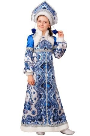 Карнавальный костюм снегурочки Варвара, рост 122 см, Батик