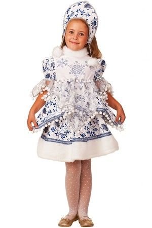 Карнавальный костюм снегурочки Внучка, рост 146 см, Батик