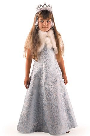 Карнавальный костюм снегурочки Жемчужная, рост 128 см, Батик