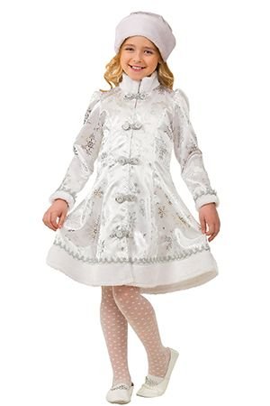 Карнавальный костюм Снегурочка, сатиновая, рост 116 см, Батик