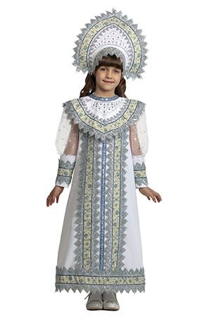 Карнавальный костюм снегурочки Сударыня, рост 140 см, Батик