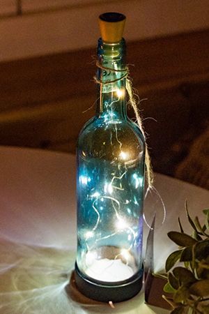 Садовая гирлянда для бутылки на солнечной батарее РОСА, 8 тёплых белых LED-огней, 75 см, Kaemingk (Lumineo)