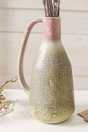 Керамическая ваза ТРОЙЯНА, бежевая, 25 см, Edelman