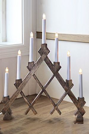 Светильник-горка рождественская RUT (светло-коричневый) на 7 свечей, 43х53 см, STAR trading