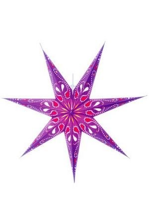 Подвесная звезда-плафон СИРИ (фиолетовая), 70 см, белый кабель, цоколь Е14, STAR trading