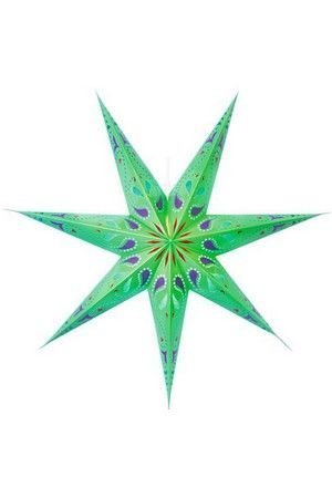 Подвесная звезда-плафон СИРИ (светло-зелёная), 70 см, белый кабель, цоколь Е14, STAR trading