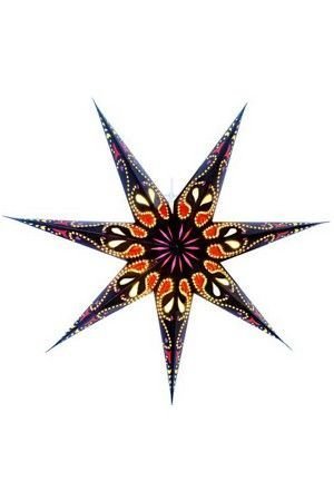 Подвесная звезда плафон СИРИ (чёрная), 70 см, белый кабель, цоколь Е14, STAR trading