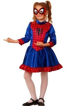 Карнавальный костюм Человек-Паук девочка, размер 116-60, Батик