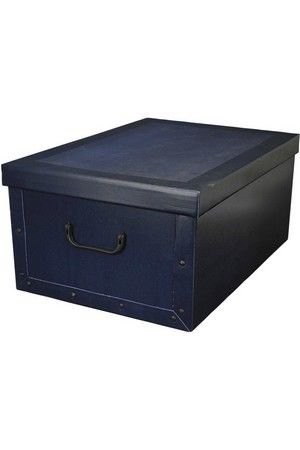 Коробка для хранения ДЖЕНТИЛИО, картон, синяя, 51х37х24 см, Koopman International