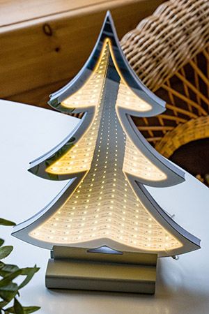 Настольная ёлка ИНФИНИТИ, 125 тёплых белых микро LED-огней, 60 см, Kaemingk (Lumineo)