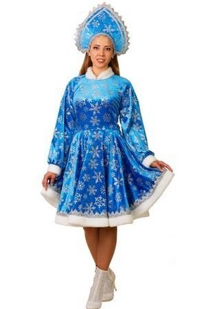Карнавальный костюм Снегурочка Амалия, голубой, размер 46, Батик