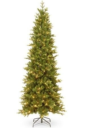Искусственная ель КЭРРИНГТОН (литая хвоя PE+PVC), зелёная, 350 тёплых белых LED-огней, 213 см, National Tree Company