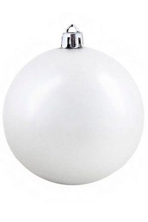 Пластиковый шар матовый, цвет: белый, 250 мм, Kaemingk