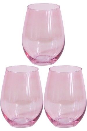 Набор стаканов РОССЭ, стекло, розовый, 570 мл (6 шт.), Koopman International