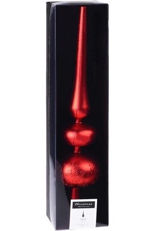Ёлочная верхушка ИЗЯЩНЫЙ СТИЛЬ, пластик, красная матовая, 30 см, Koopman International