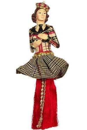Кукла на елку СКОТТИШ ЛЕДИ, полистоун, текстиль, коричневые и красные тона, 24.5 см, Goodwill