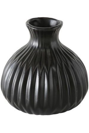 Керамическая ваза ЭСКО, чёрная, 12 см, Boltze