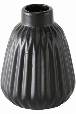 Керамическая ваза ЭСКО, чёрная, 12 см, Boltze