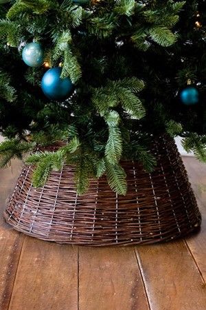 Плетёная корзина ЛУКОШКО для декорирования основания елки, морёная древесина, 58х26 см, Koopman International