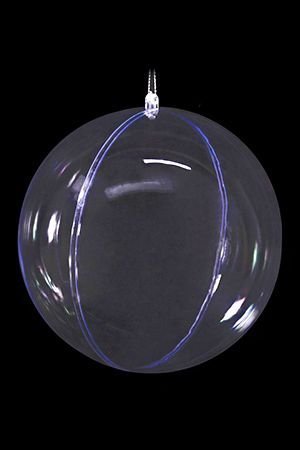 Прозрачный шар раскрывающийся, пластик, 120 мм, Due Esse Christmas