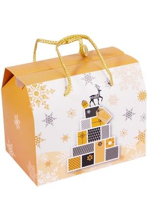 Подарочная коробка чемоданчик ЭЛЕГАНТНОЕ РОЖДЕСТВО (с оленем), 19х16х13 см, Due Esse Christmas