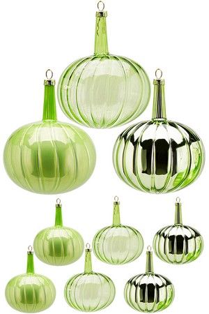 Набор стеклянных шаров КОСМО, светло-зелёный, 10 см, упаковка 6 шт., EDG